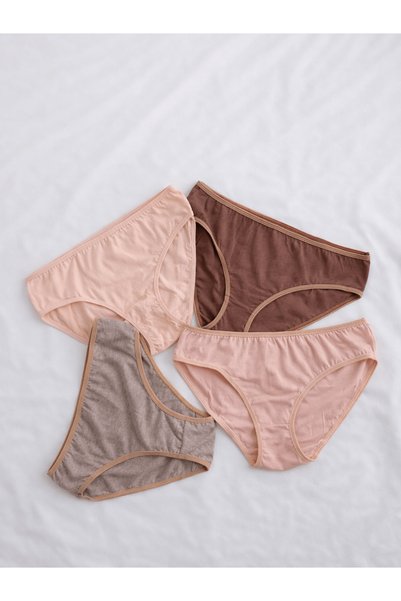 Hepsi Moda Women's Panties - 008 - 4-Pack - Assorted Colors
