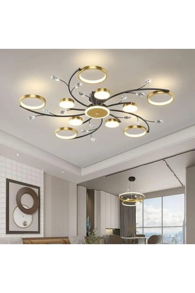 Evolium Lustra LED cu Telecomnda KARINA, 68W, 10 Elemente, Lumina Calda/Rece/...