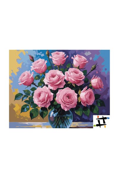 Painting-numbers Set pictura pe numere Vise trandafirii 7067, panza pe rama l...