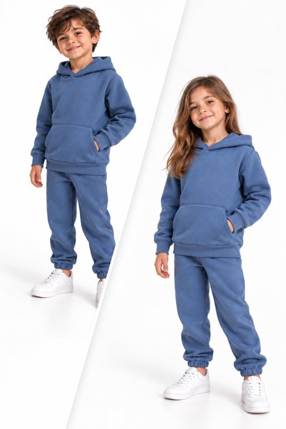 Atlas Kids Set de trening de iarnă flaușat pe interior, cu glugă, pentru fete...