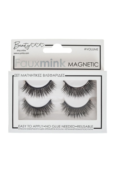 Beauty Gene false magnetice Faux Mink, efect volum, 2 buc – aplicare reutiliz...
