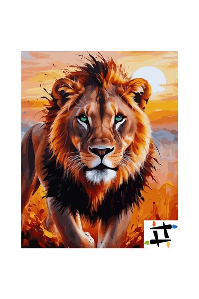 Painting-numbers Set pictura pe numere Privirea regelui 7393, panza pe rama l...