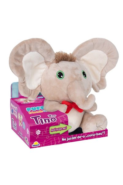 Puffy Friends Tino Boo Elefant Interactiv Peekaboo, Bej