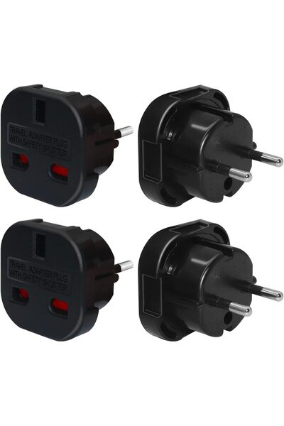 NALACAL 2 Pack Uk to European Plug Adapter, Travel Adapter, Travel Plugs Uk t...