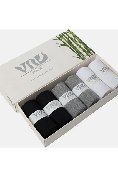 VARDAR SOCKS Γυναικείες κάλτσες από μπαμπού χωρίς ραφές, σε γκρι, λευκό και μ...