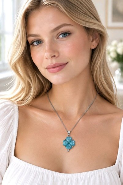 Monalisa Home Silver Color Figured Steel Necklace