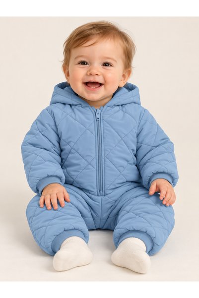 Kidaxi Hooded Quilted Kids' Onesie