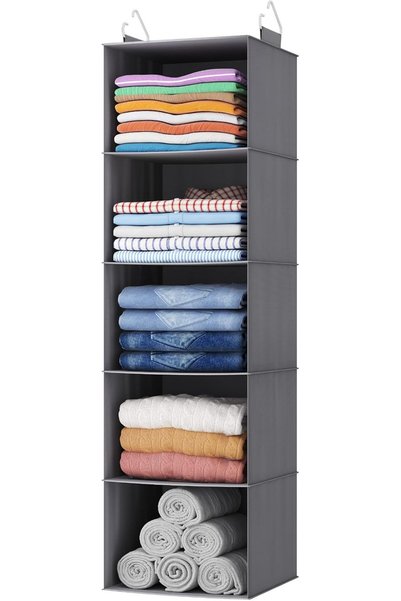Lifewit Hanging Portable Closet Organizer and Storage for Clothes 5 Tier