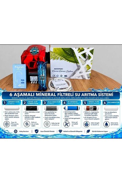 waterport 6 Aşamalı Mineral Filtreli Su Arıtma Sistemi