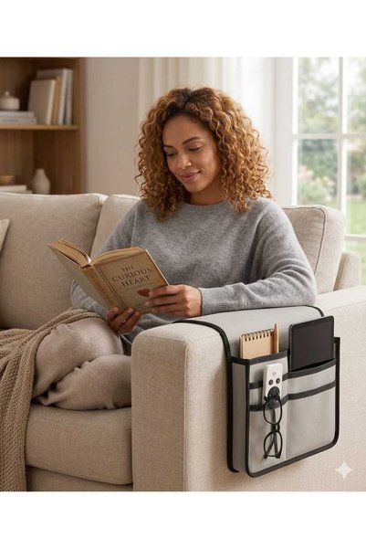 BalMila Seat-Edge Organizer: Remote Control Holder, Multi-Purpose Chair and B...