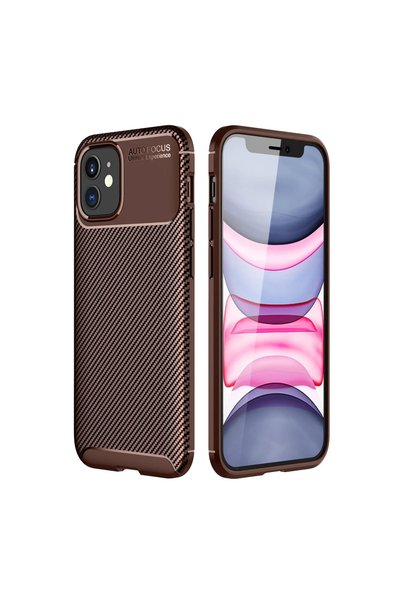 OEM Apple iphone 12 mini case auto focus carbon cover - brown