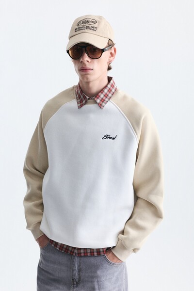 VAMOSCLO Oversized Color Block Sweatshirt