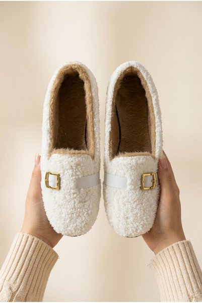 Slipcat Women's Belt Detail, Lambswool, Soft Sole, Indoor and Outdoor Ballet ...