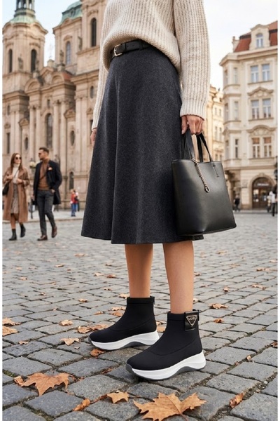 Afilli Cizme și botine - Negru - Platformă