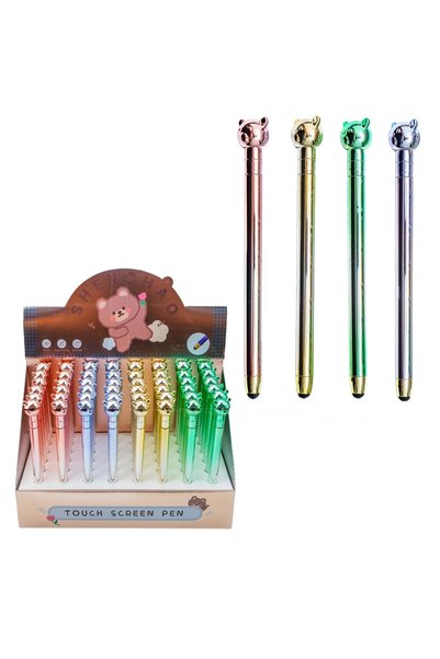 OEM Pix 2 în 1 cu bilă și stylus pentru ecran tactil Teddy Bear, set de 48