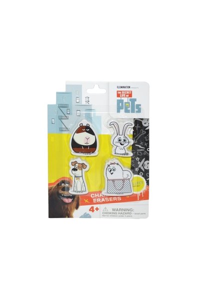 Noriel Gume de șters figurine 2D The Secret Life of Pets, pachet de 4