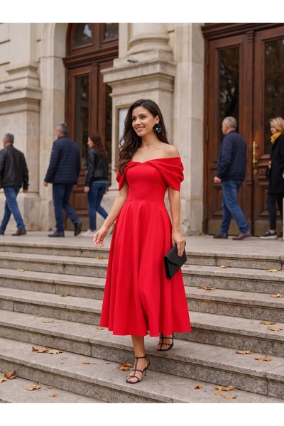 Tessa Rochie de Ocazie Midi Elegantă Deliha clos