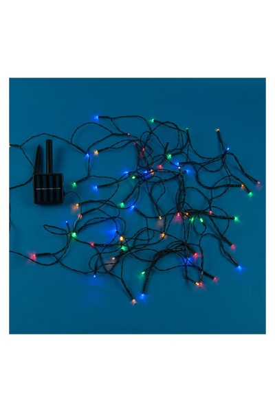 OEM Instalație solară 60 LED, 10,3 m, multicoloră, cu temporizator pentru Cră...