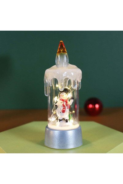 OEM Decoratiune de Craciun tip Lumanare, Lumanare de Cristal fara Fulgi de Za...