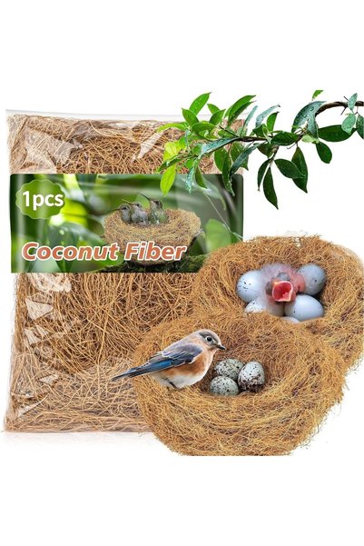 LinJie Bird Nesting Material,Coconut Fiber Nest Lining Material for Small Bir...