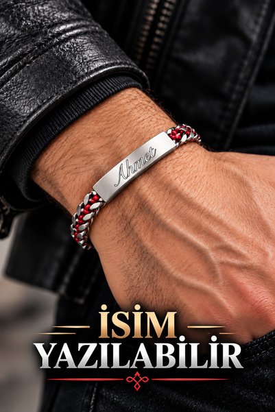 ATÖLYE ALBATROS Men's Steel Bracelet - Customizable 316L Stainless Steel Men'...