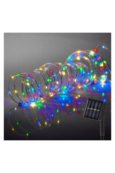 OEM Furtun luminos solar 100 LED, 4,95 m, multicolor, cu programe de iluminare