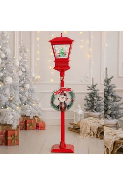 OEM Felinar Decorativ de Crăciun 110x30x25cm, Electric cu Lumină, Muzică si Z...