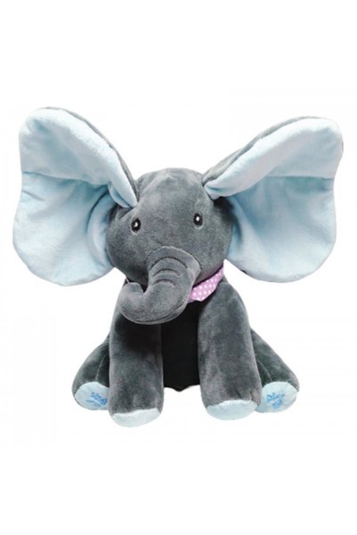 OEM Jucarie interactiva Elefant - Peek a Boo, Albastru, Bebelusi