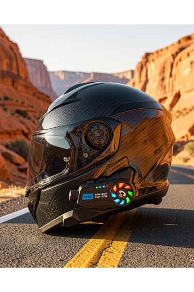 tecnocom Kask Kamerası 1080P Görüntü Kalitesi Bluetooth Bağlantılı