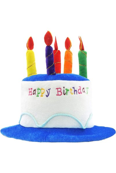 OEM Pălărie aniversară Happy Birthday în formă de tort cu lumânări, textil, m...