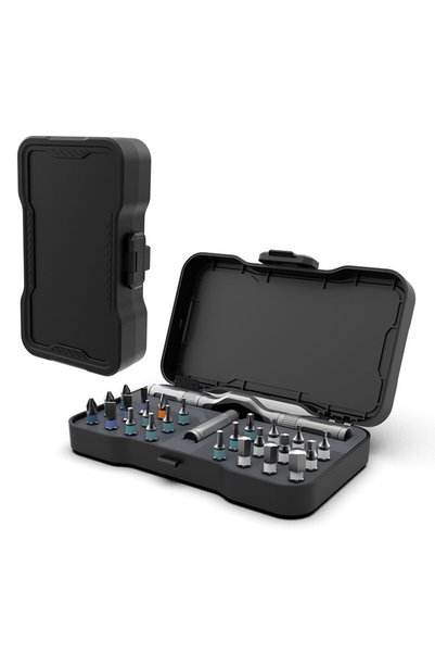 OEM Set șurubelniță AtuMan RS1 cu clichet, 24 piese și 22 biți, negru, pentru...