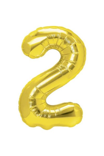 OEM Balon din folie metalizată în formă de cifră 2, pentru aniversări 100 cm,...