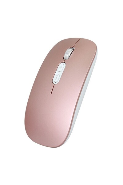 OEM Mouse wireless silențios, Bluetooth 5.1 și 2,4 GHz, reîncărcabil, roz, pe...