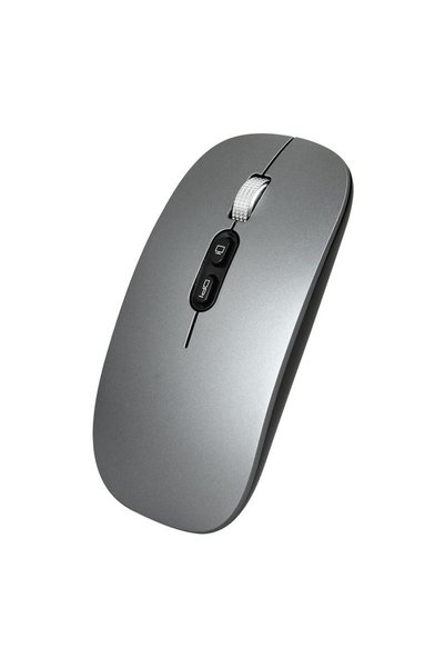OEM Mouse wireless silențios, Bluetooth 5.1 și 2,4 GHz, reîncărcabil, gri, pe...