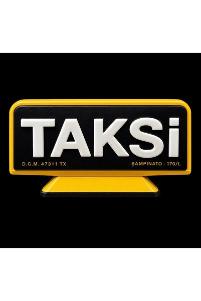 İtalyan Model Delmeli Taksi Levhası