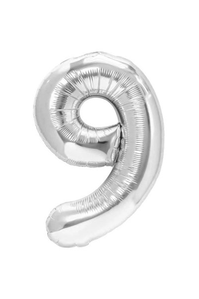 OEM Balon din folie metalizată în formă de cifră 9, pentru aniversări 40 cm, ...