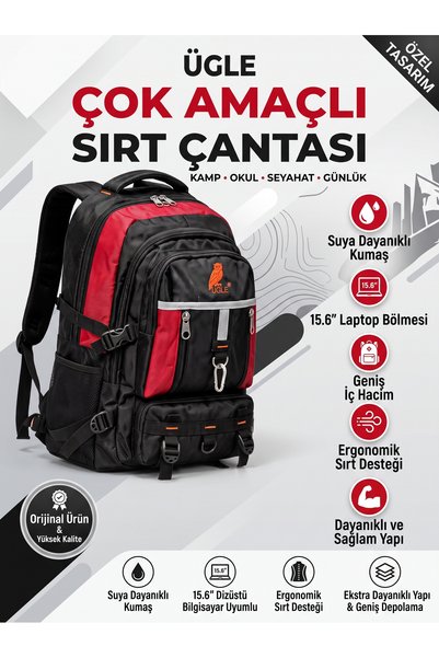 UGLE ÜGLE 45L Suya Dayanıklı Çok Amaçlı Hiking Kamp Seyahat ve Günlük Okul Sı...