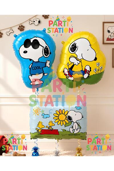 Parti Station Snopy Dog-Themed Balloon Set, 3-Piece Snopy Foil Balloon Birthd...