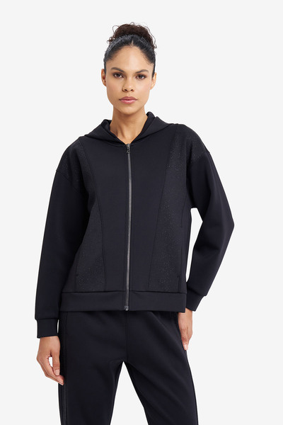 Lescon Women's zippered hooded sweatshirt 26n-2134
