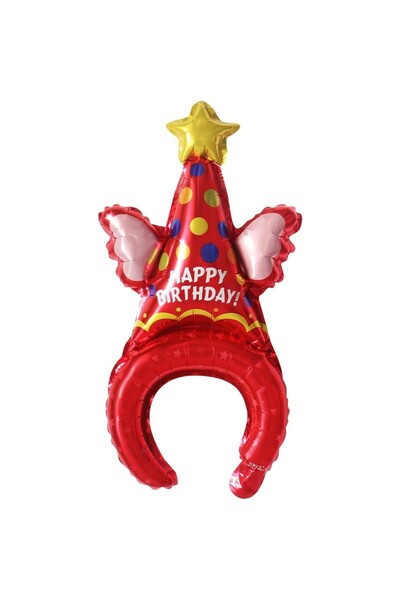 OEM Balon din folie metalizată, Tip Coronita, Model Palarie de Petrecere, amb...