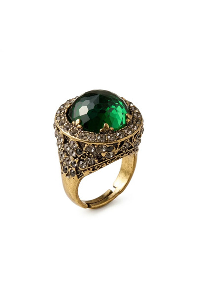 Dorvina Bronze Women's Ring, Authentic Copper Jewelry, Zircon-Inlaid, Topaz-C...