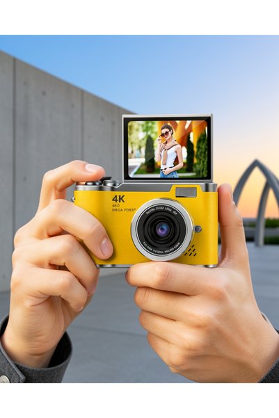 tecnocom 48 MP 4K Dijital Kamera Flip Ekranlı Vlog Fotoğraf Makinesi