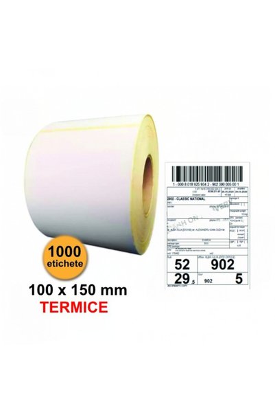 OEM Rolă 1000 etichete termice autoadezive pentru AWB, 100 × 150 mm, pentru i...