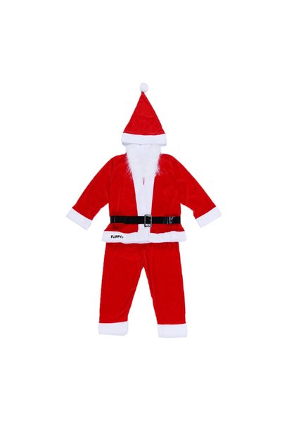 OEM Costum Moș Crăciun pentru băieți, set 5 piese, din catifea, 4-6Ani, ideal...