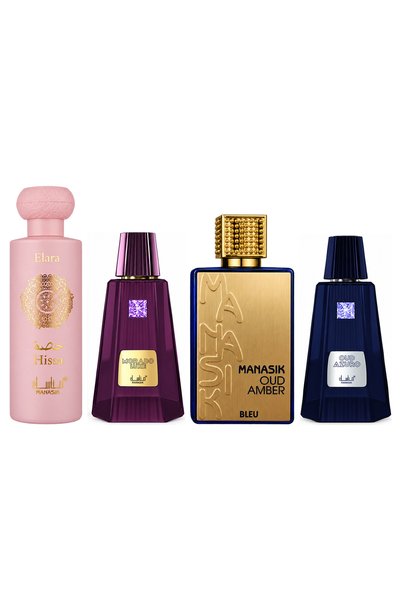 MANASIK Set 4 parfumuri Manasik, Hissa Elara + Morado Luxe + Oud Amber Bleu +...