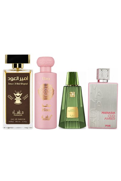 MANASIK Set 4 Manasik, Ameer al Oud Original + Hissa Elara + Lush Pistachio +...