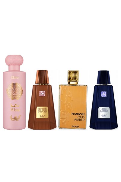 MANASIK Set 4 parfumuri Manasik, Hissa Elara + Liquid Blaze + Oud Amber Gold ...