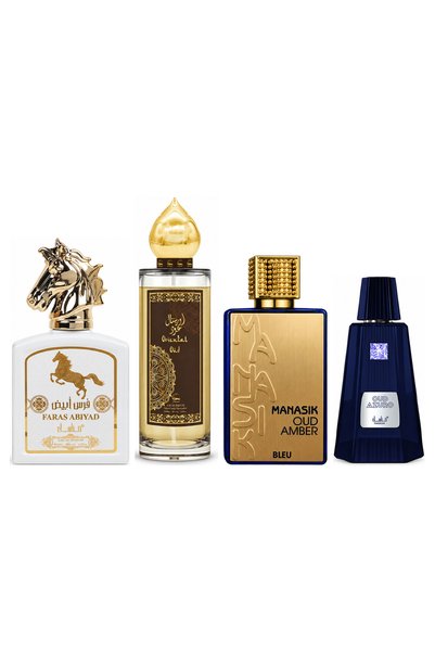MANASIK Set 4 parfumuri Manasik, Faras Abiyad + Oriental Oud + Oud Amber Bleu...