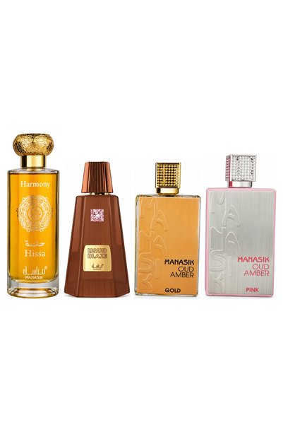 MANASIK Set 4 parfumuri Manasik, Hissa Harmony + Liquid Blaze + Oud Amber Gol...