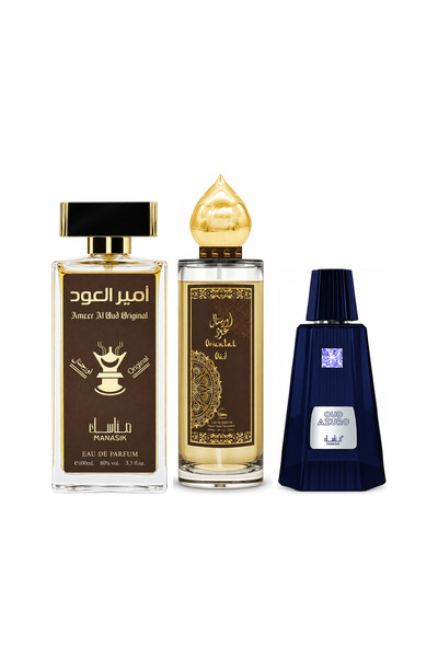 MANASIK Set 3 parfumuri Manasik, Ameer al Oud Original + Oriental Oud + Oud A...